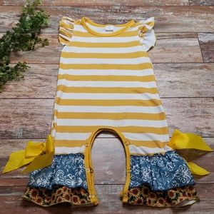 Baby girls sunflower outfit